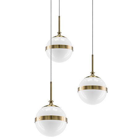 Подвесной светильник Peggy Single Pendant Light 3 Gold Белый Бронза в Казани | Loft Concept 