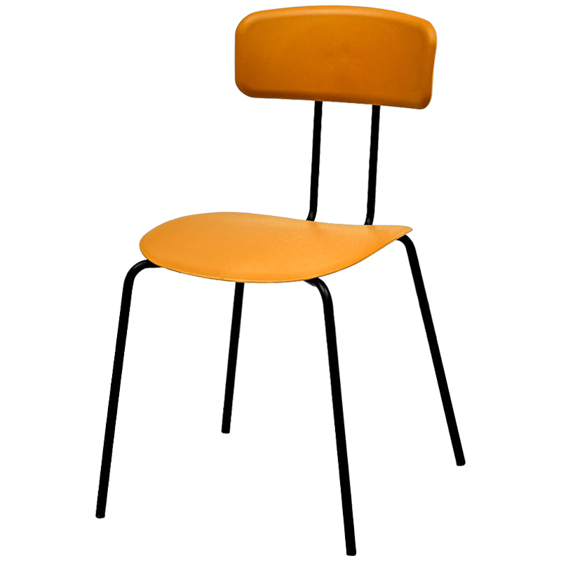 Стул Tyler Loft Stool Orange Оранжевый Черный в Казани | Loft Concept 