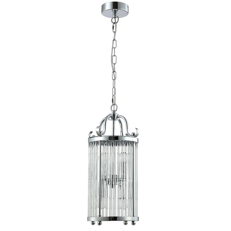 Подвесной светильник Gorden Chrome Hanging Lamp Прозрачное Стекло Хром в Казани | Loft Concept 