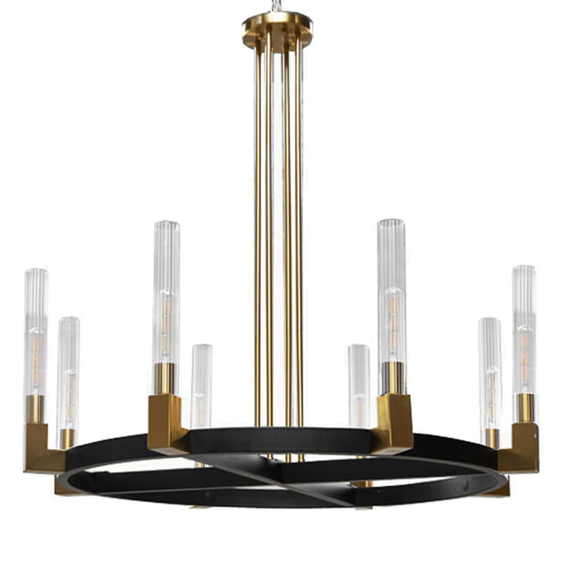 Люстра RH CANELLE Round Chandelier Brass and bronze Латунь Черный в Казани | Loft Concept 