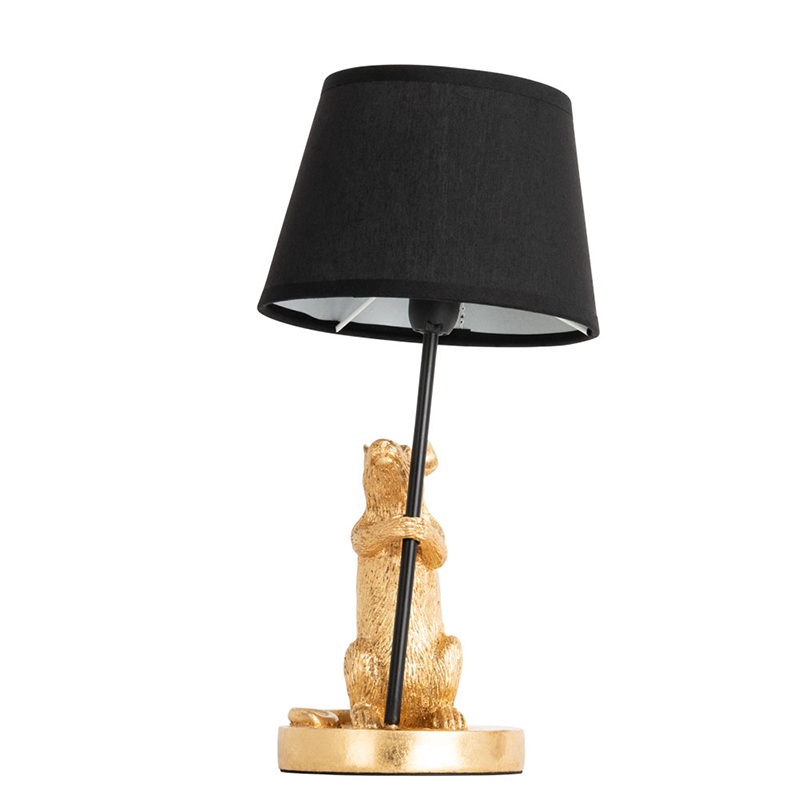 Настольная лампа Gold Mouse holding a black lamp Золотой Черный в Казани | Loft Concept 