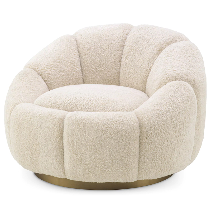 Кресло Eichholtz Swivel Chair Inger Brisbane Cream Кремовый в Казани | Loft Concept 