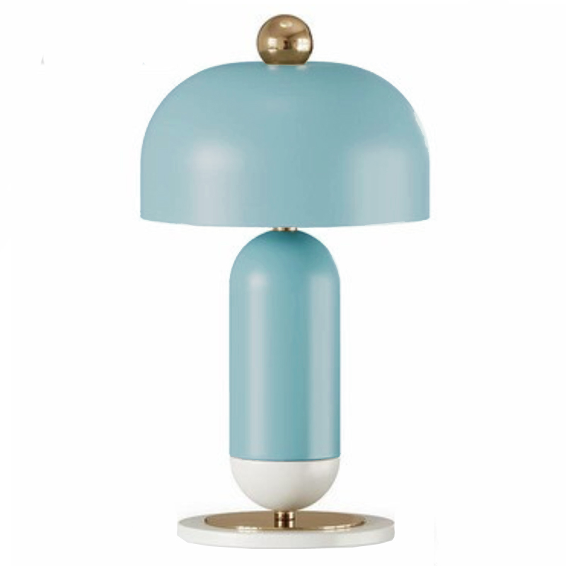 Meet Table lamp blue Голубой Латунь в Казани | Loft Concept 