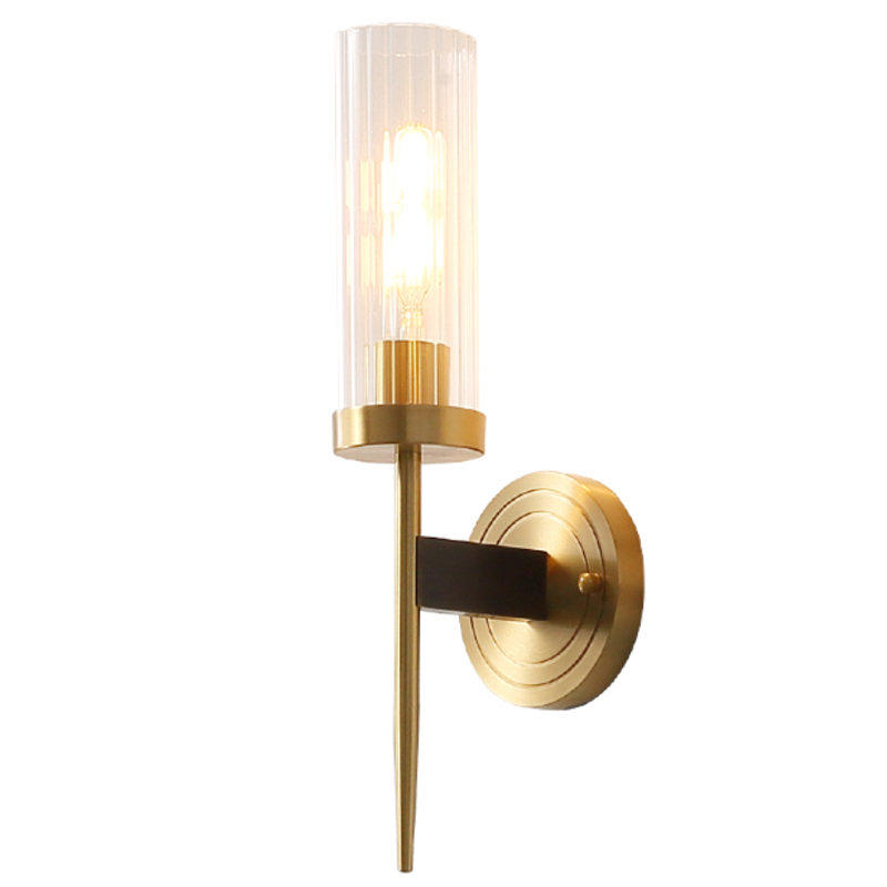 Бра European Modern Living Room Wall Lamp ALOUETTE SCONCE Латунь Прозрачное Стекло в Казани | Loft Concept 