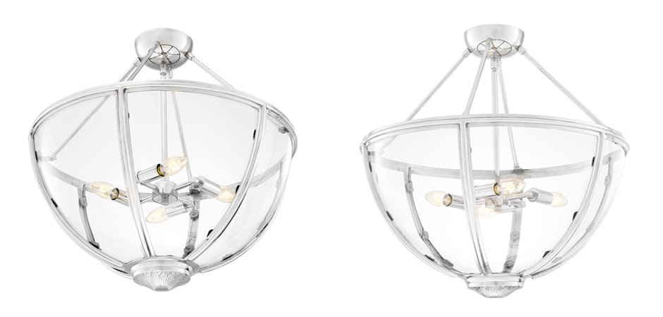 Потолочный светильник Eichholtz Ceiling Lamp Deveraux Nickel - Loft-Concept в Казани