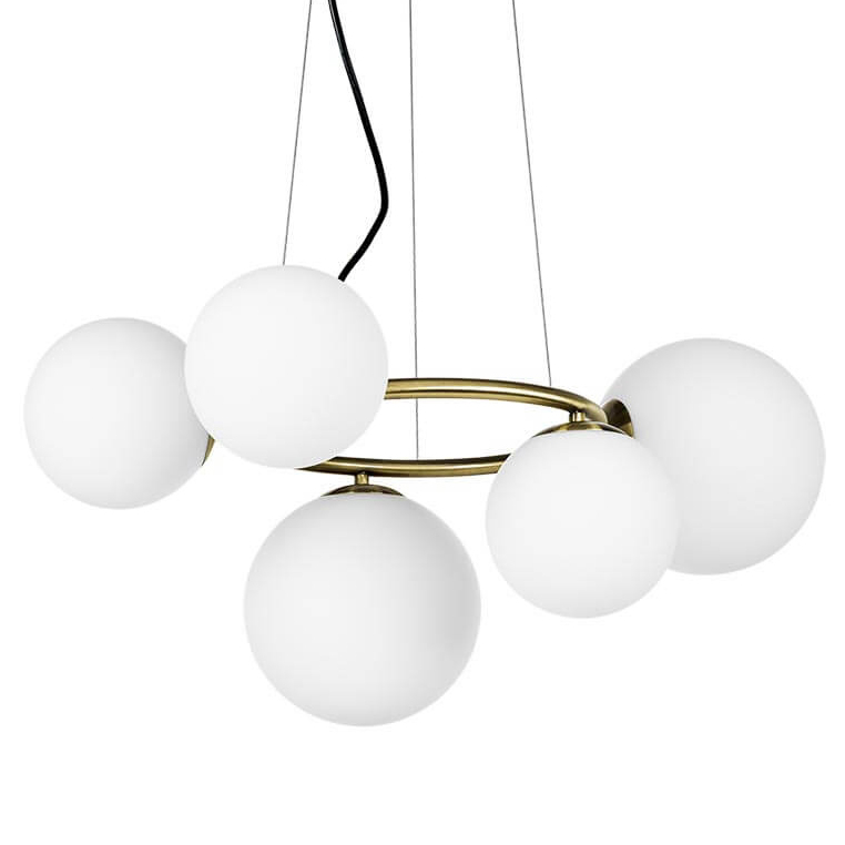 Люстра Bubbles on Ring Chandelier Белый Латунь в Казани | Loft Concept 