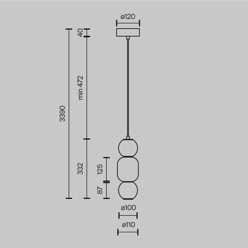 Подвесной светильник Trio outline в Казани