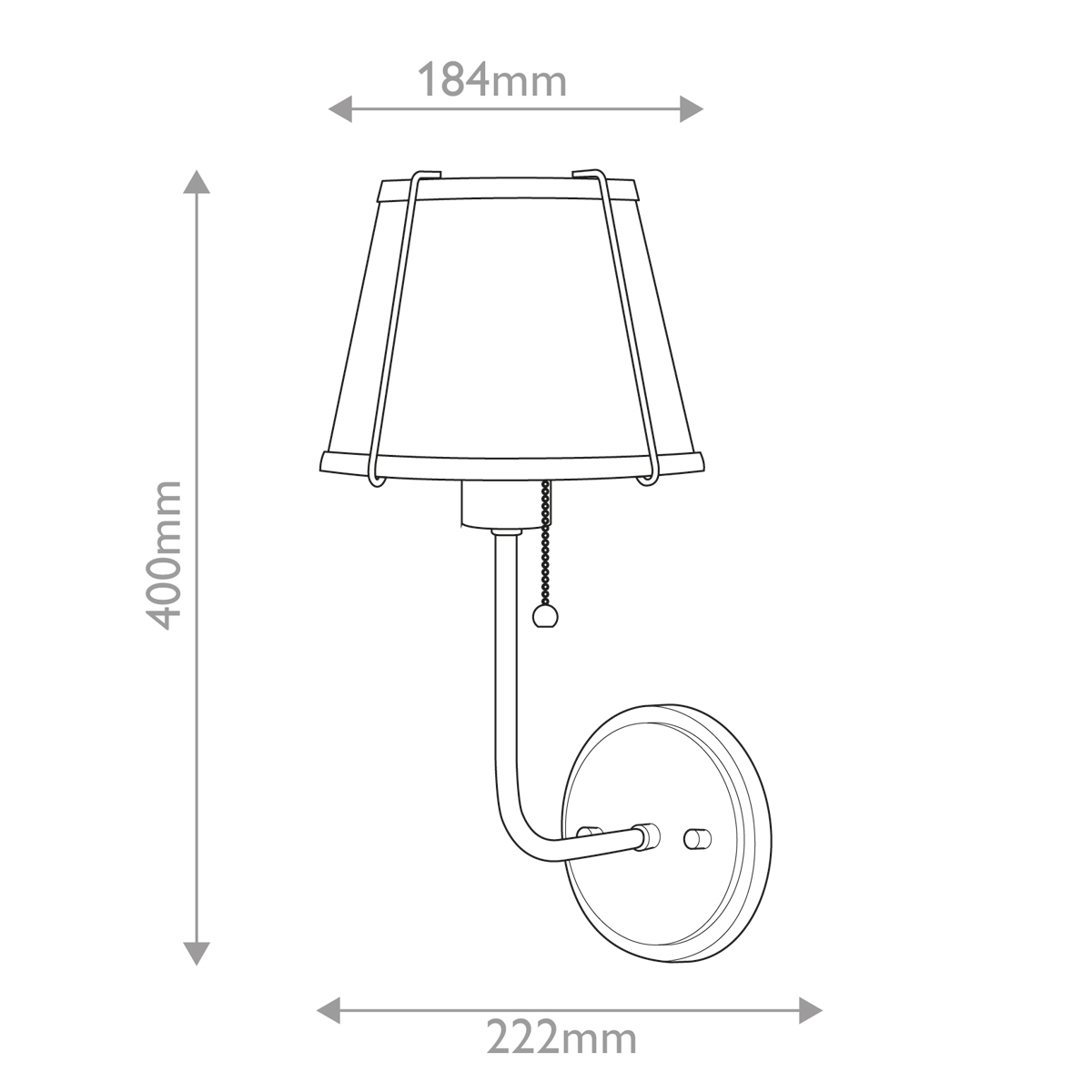 Бра с конусным плафоном и латунной фурнитурой с цепочкой для включения Hinkley в Казани