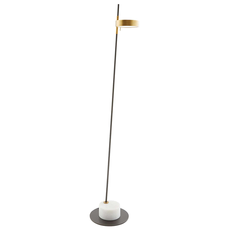 Торшер Arteriors PARK FLOOR LAMP Латунь Черный Белый в Казани | Loft Concept 