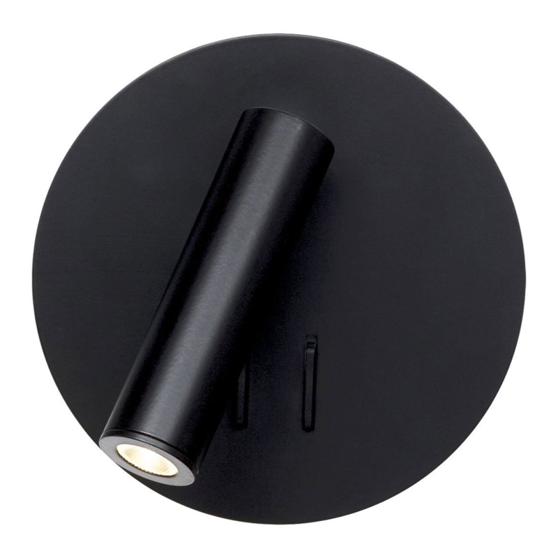 Настенный спот Black Circle Spot Wall Lamp Черный в Казани | Loft Concept 