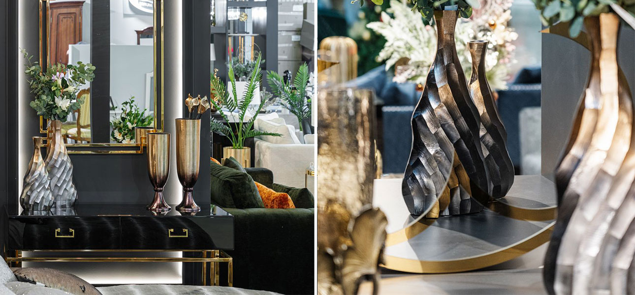 Ваза Top black and gold - фото