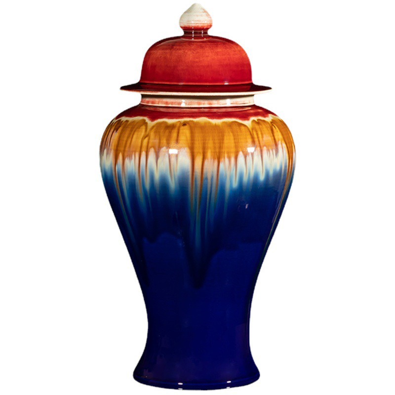 Ваза Deep Blue Colored Rainbow Vase Мульти Синий Красный Ваза Deep Blue Colored Rainbow Vase Мульти Синий Красный в Казани | Loft Concept