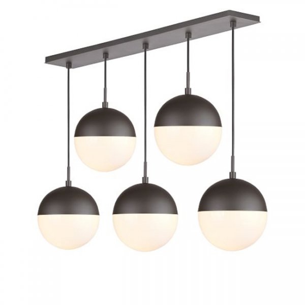 Подвесной светильник Copper Light Black Pendant 5 Черный Белый в Казани | Loft Concept 