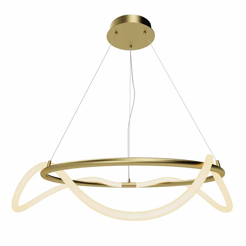 Люстра Luke Lampco Tracer Chandelier Gold 60 Белый матовое золото в Казани | Loft Concept 