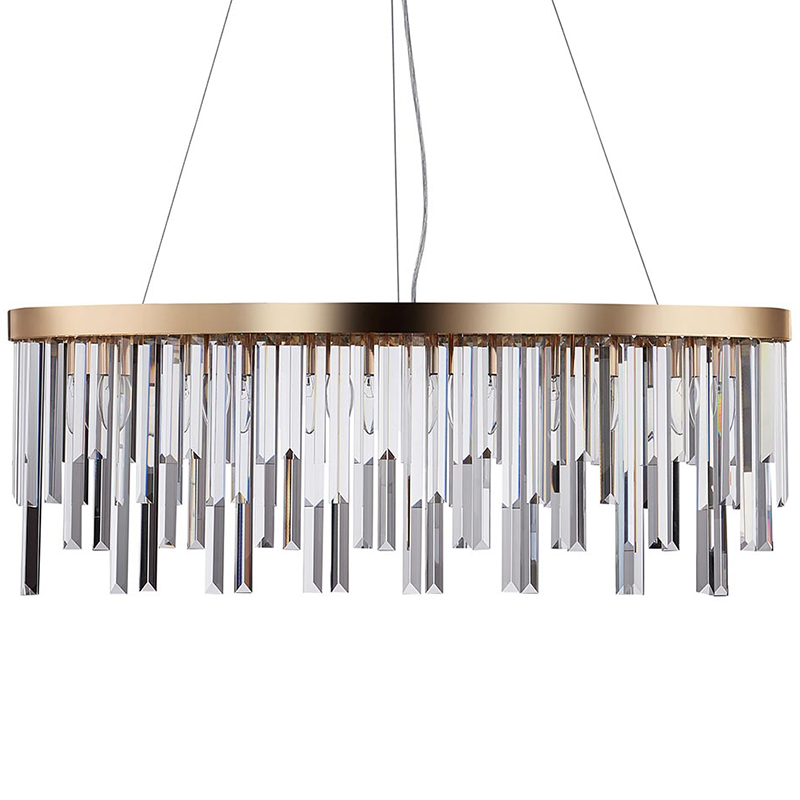 Люстра Bennett Oval Chandelier gold 90 Золотой Прозрачный в Казани | Loft Concept 