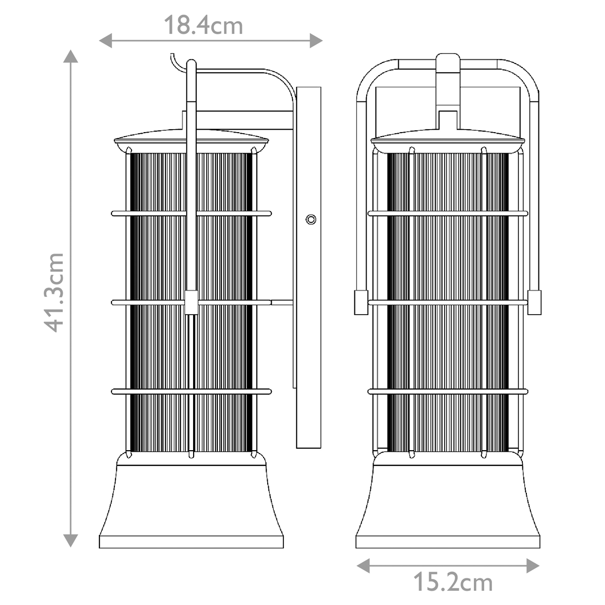 Настенный фонарь цилиндрической формы с рифленым стеклом в золотом каркасе на черном прямоугольном основании Eurofase в Казани