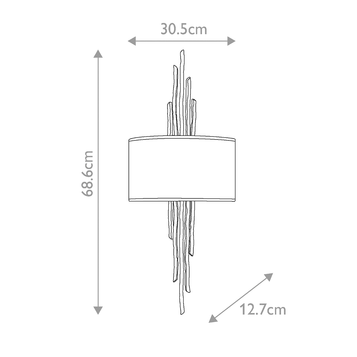 Бра с белым абажуром и элементами в виде натуральных веток Hinkley в Казани