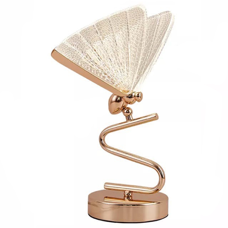 Ночник с Бабочкой Butterfly Table Lamp A Прозрачный Глянцевое золото в Казани | Loft Concept 