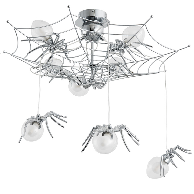 Потолочный светильник Паук Spiders lamp 8 Серебряный в Казани | Loft Concept 