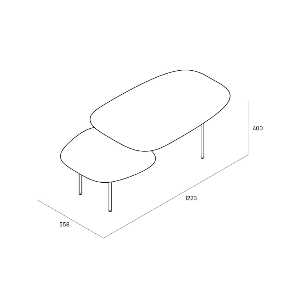 Step журнальный столик из натурального дуба и металла в Казани