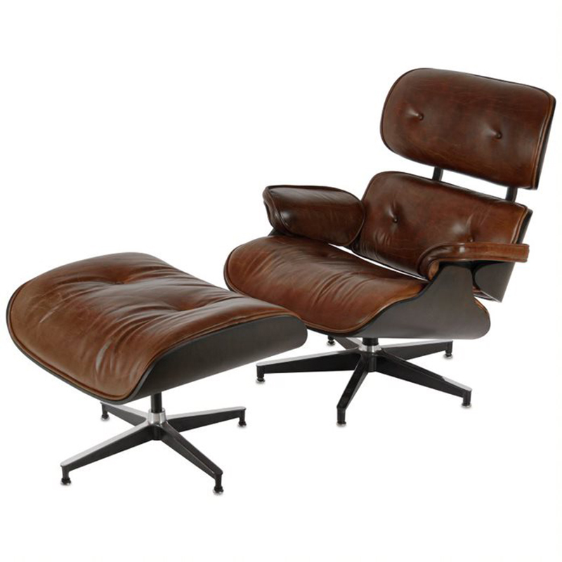 Кресло Eames Lounge Chair & Ottoman brown Коричневый в Казани | Loft Concept 