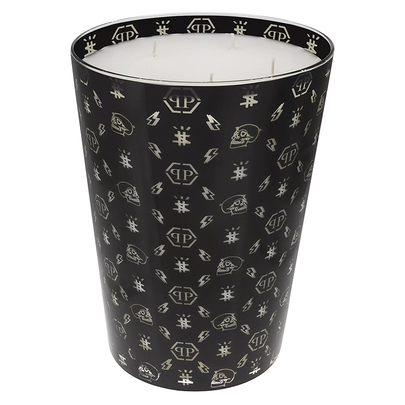 Свеча Philipp Plein Candle Monogram L Черный Белый в Казани | Loft Concept 