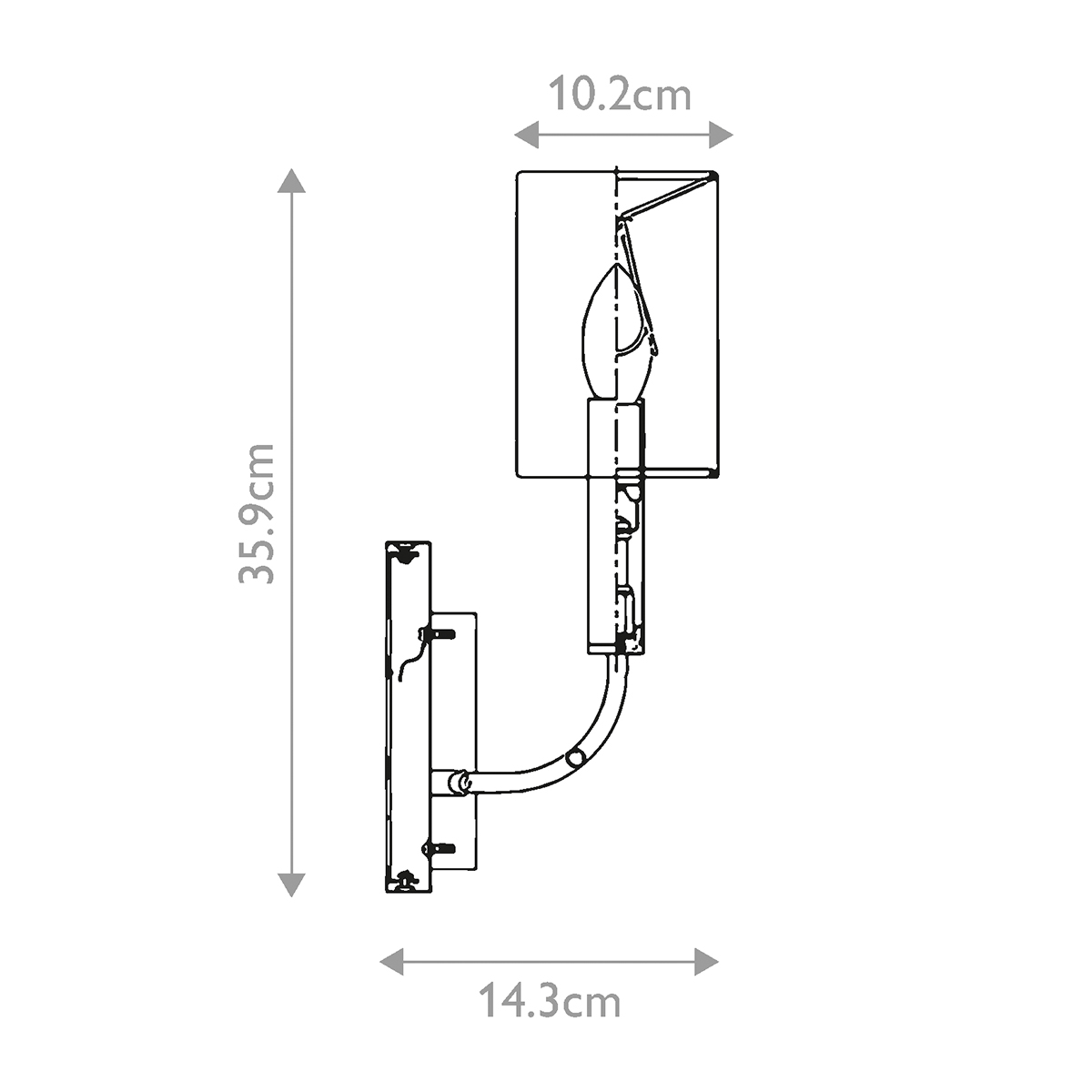 Бра с прямоугольным основанием и белым цилиндрическим льняным абажуром Feiss в Казани