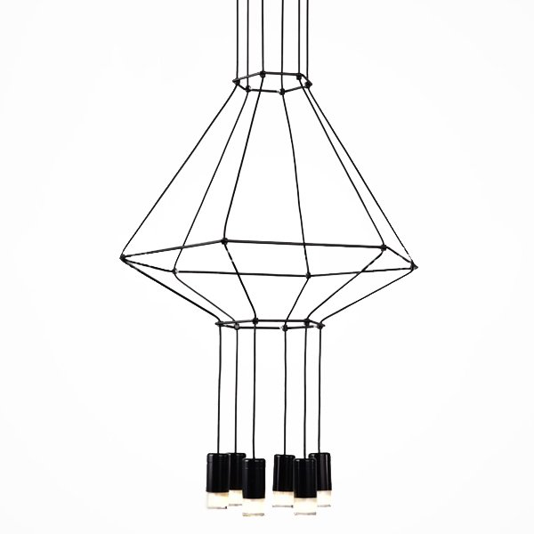 Vibia Wireflow Chandelier 0307 LED Suspension lam  Черный в Казани | Loft Concept 