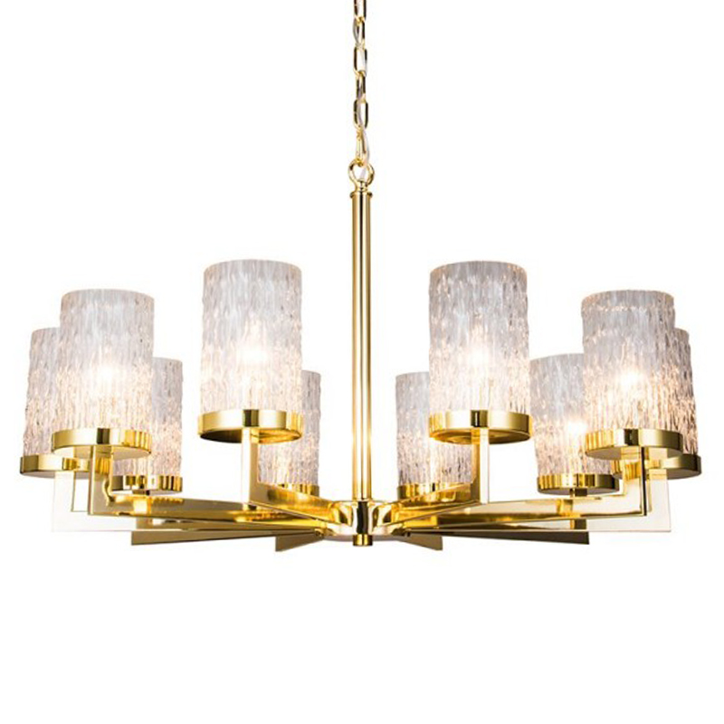 Люстра Estebe Glass Gold Chandelier 10 Прозрачный Золотой в Казани | Loft Concept 