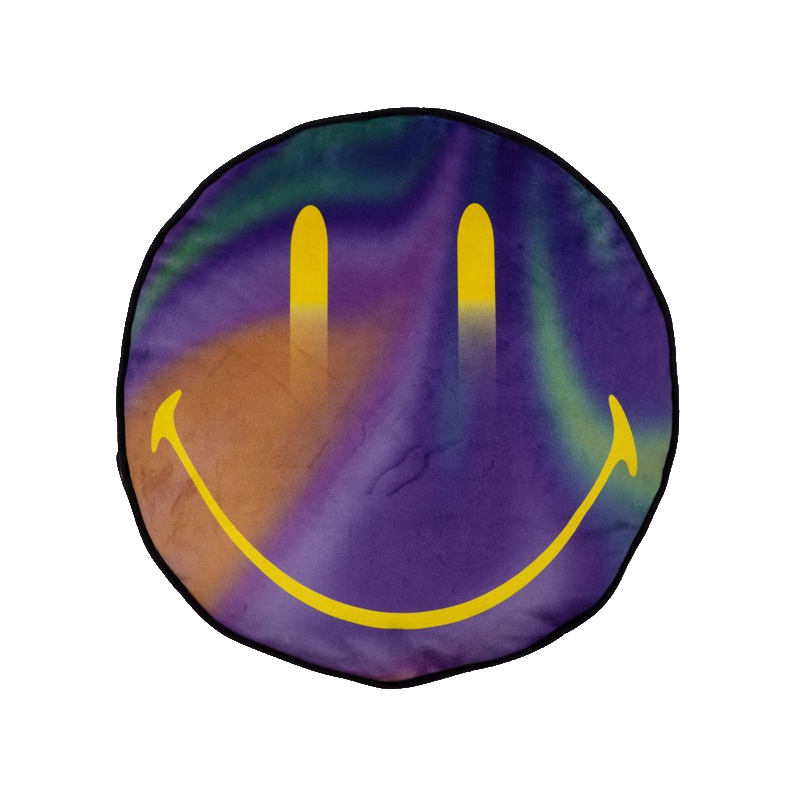 Подушка Gradient Cushion Smiley Желтый Черный Синий в Казани | Loft Concept 