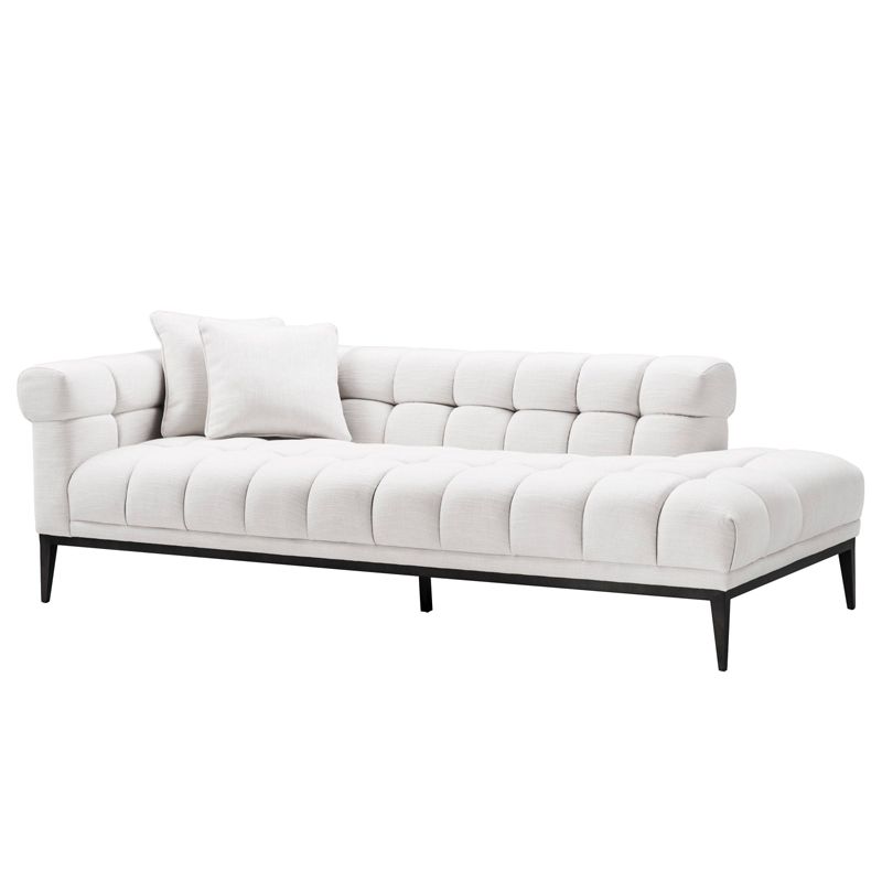 Кушетка Eichholtz Lounge Sofa Aurelio Left Белый Черный в Казани | Loft Concept 