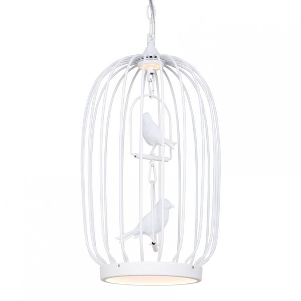 Люстра Birdcage Chandelier Two White Белый в Казани | Loft Concept 