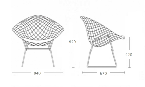 Кресло Bertoia Diamond Chair в Казани