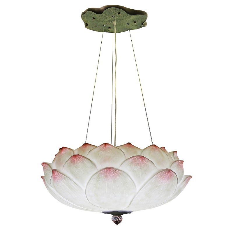 Люстра Pink Lotus Chandelier Белый Розовый пастельный в Казани | Loft Concept 