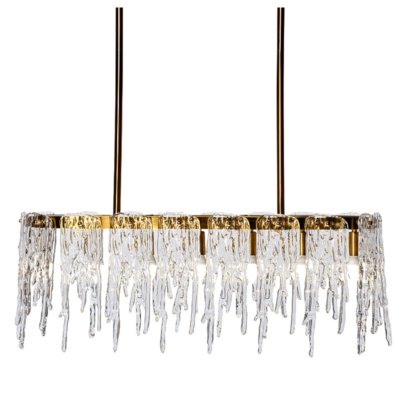 Люстра Cold Heart Line Gold Chandelier Золотой в Казани | Loft Concept 