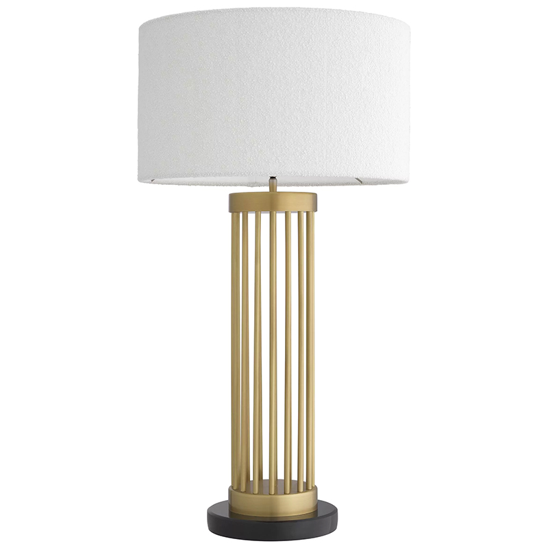 Настольная лампа Eichholtz Table Lamp Condo Brass Белый Латунь Черный в Казани | Loft Concept 