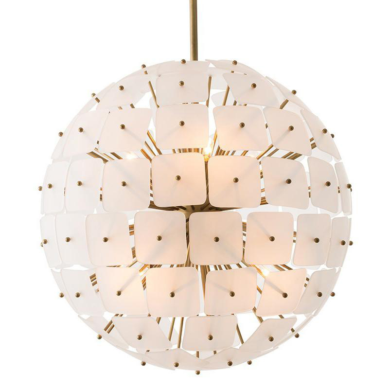 Люстра Sputnik Square Matt Chandelier Золотой в Казани | Loft Concept 