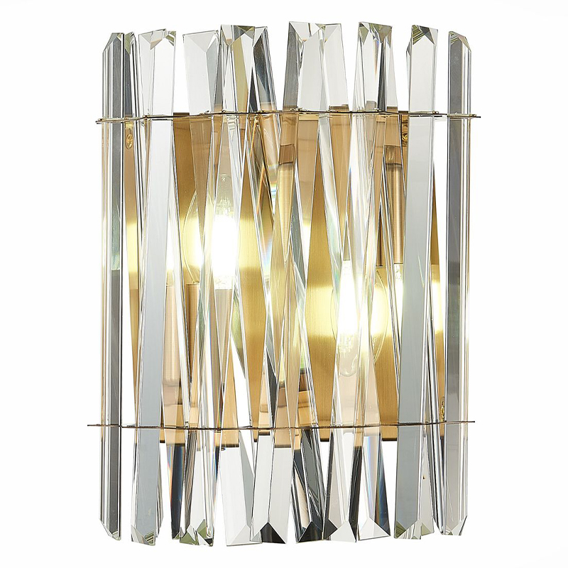 Бра Kaeden Glass Gold Wall Lamp Золотой Прозрачный в Казани | Loft Concept 