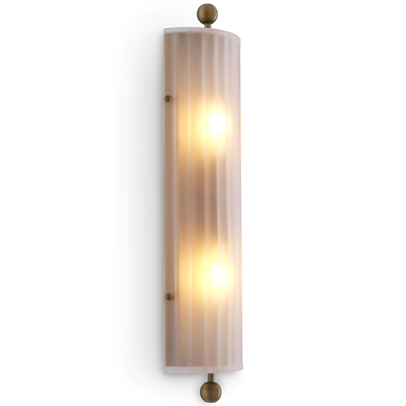 Бра Eichholtz Wall Lamp Juno Белое матовое стекло Латунь в Казани | Loft Concept 