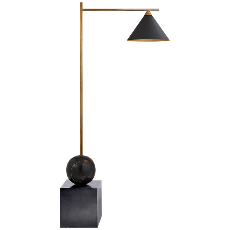 Торшер CLEO FLOOR LAMP Black Черный Латунь в Казани | Loft Concept 