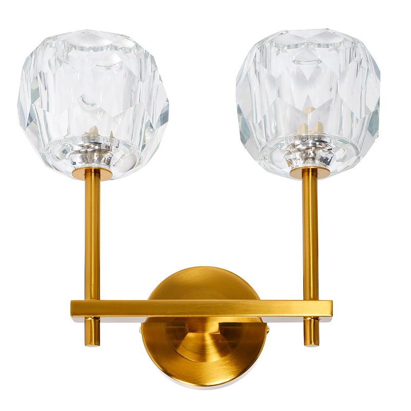 Бра RH Boule de Cristal Double Wall Lamp Gold матовое золото в Казани | Loft Concept 