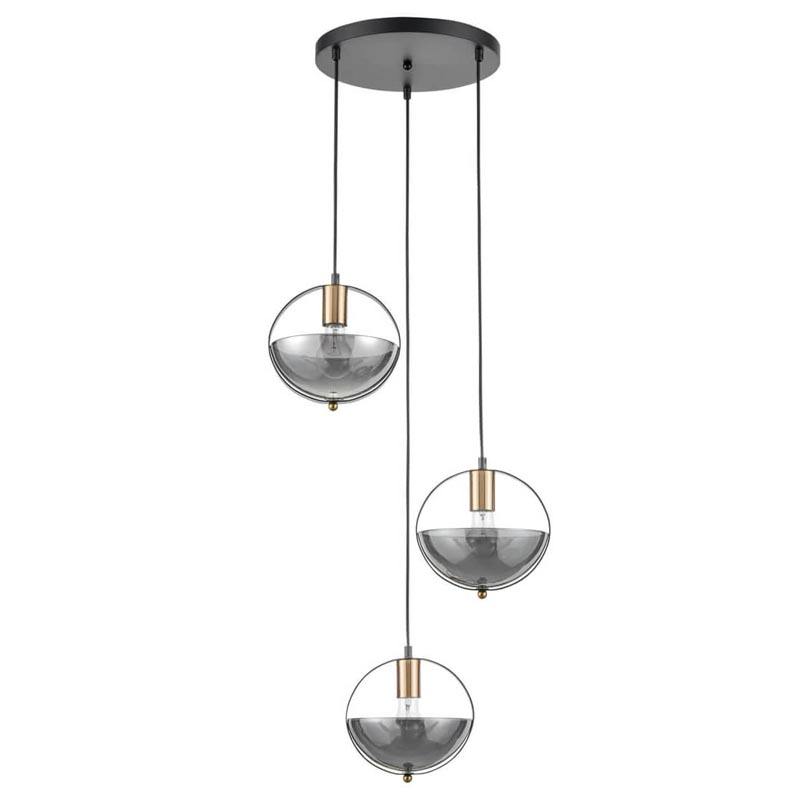 Люстра Gervais Chandelier smoky Дымчатый (Smoke) Черный в Казани | Loft Concept 