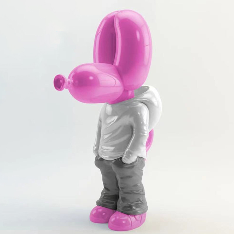 Статуэтка Pink Balloon Dog Розовый Белый Серый в Казани | Loft Concept 