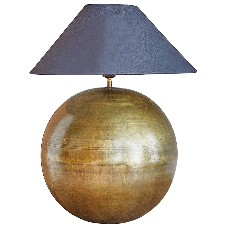 Настольная лампа с абажуром Metall Brass Ball Table Lamp Серый Латунь в Казани | Loft Concept 