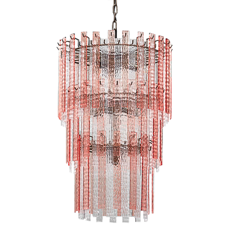 Люстра Victoire Chandeliers Хром Прозрачный Малиновый (Crimson) в Казани | Loft Concept 