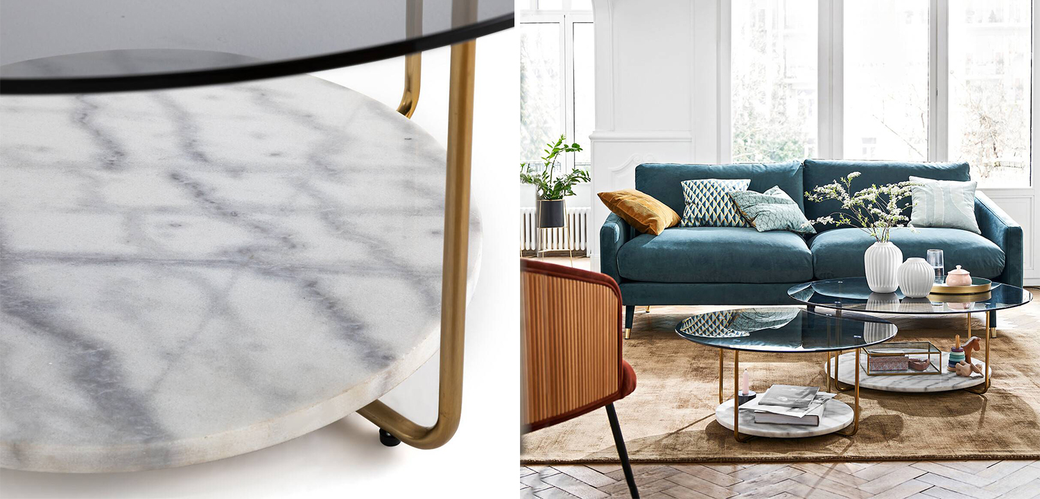 Кофейный стол White Marble - фото