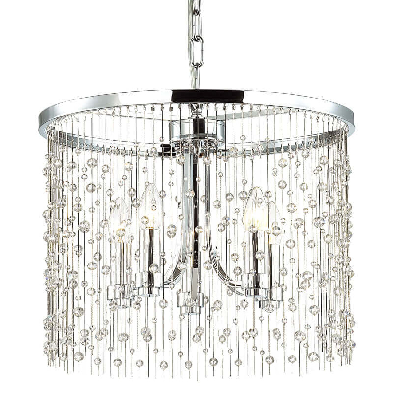 Люстра Hailstorm Rain Chandelier chrome Прозрачный (Transparent) Хром в Казани | Loft Concept 