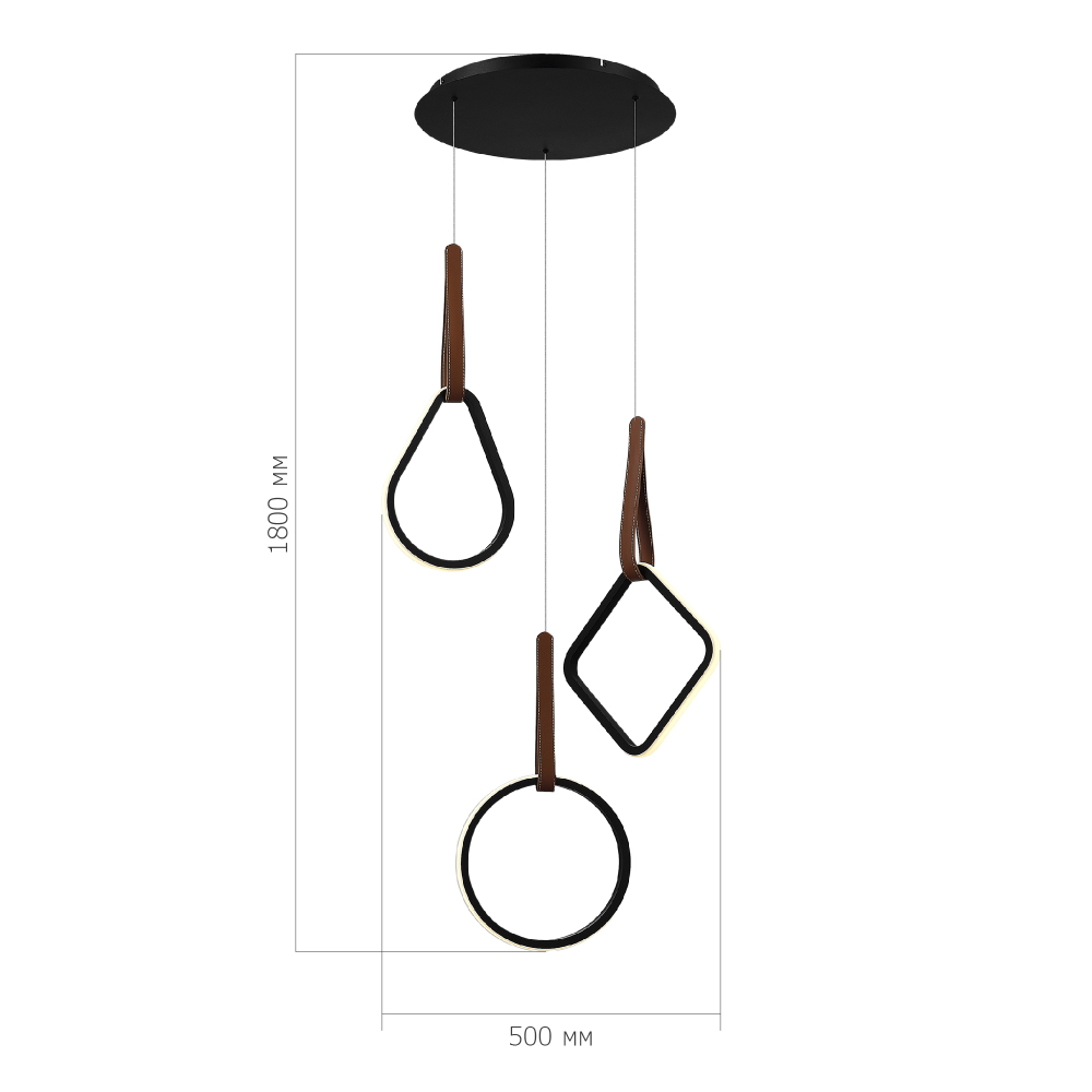 Подвесной светильник с геометрическими источниками света Geometric Architecture of Light в Казани