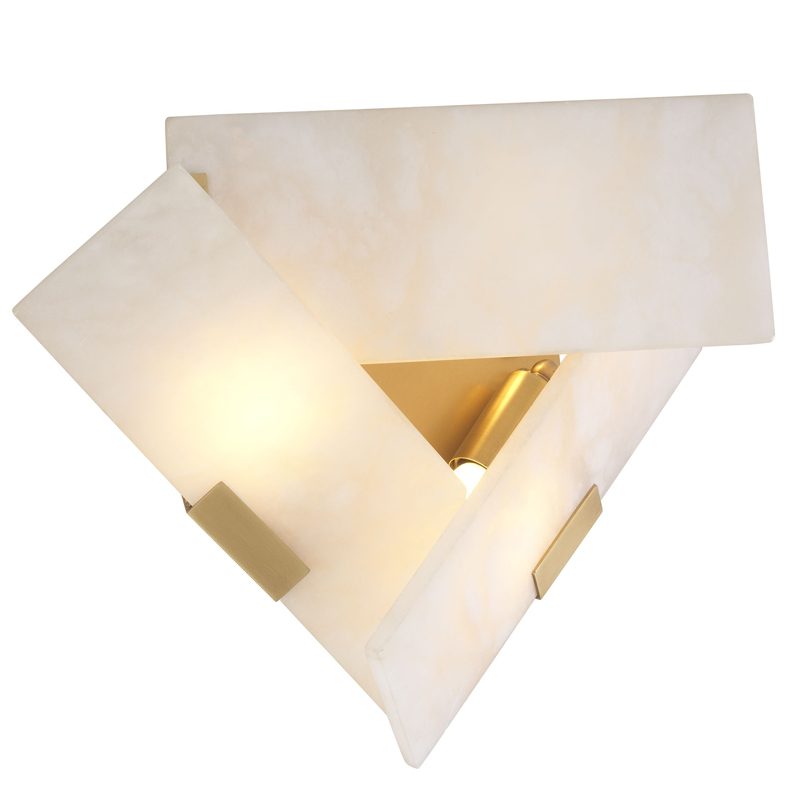 Бра Eichholtz Wall Lamp Bella Bianco Латунь Белый в Казани | Loft Concept 