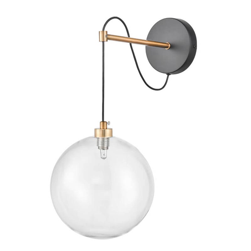 Бра Hanging Ball Sconce Золотой Прозрачный Черный в Казани | Loft Concept 